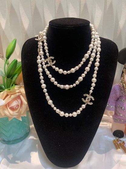 Multi Strand Pearl Statement Necklace